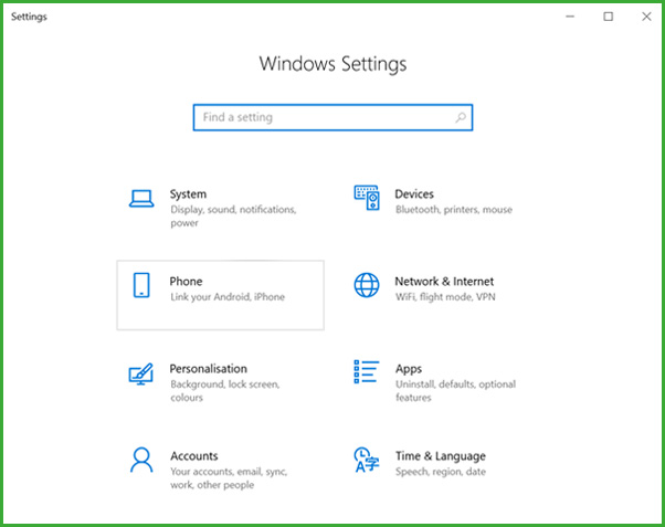 Windows Settings