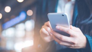 person using mobile phone