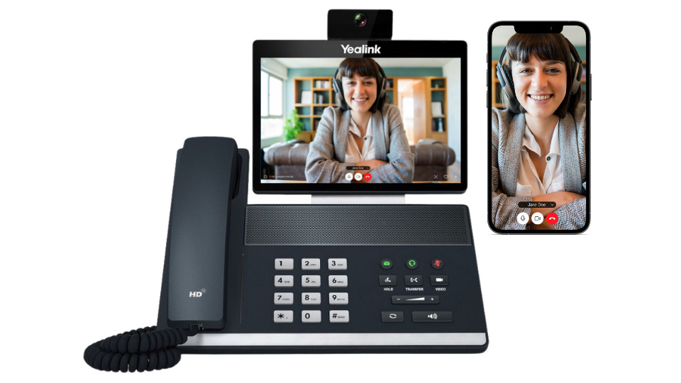 Yealink desk phone with video screen